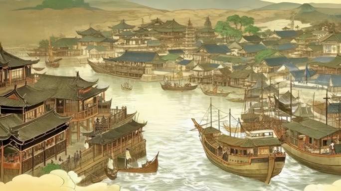4K圆明园古运河清明上河图 京杭大运河