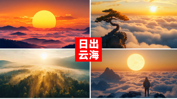日出日落云海日出云海大气日出日出东方太阳