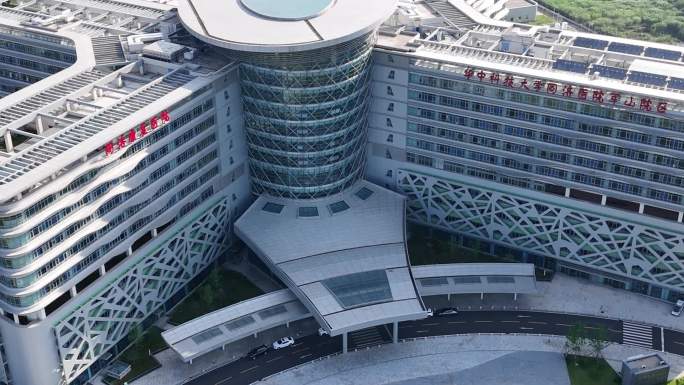城市医院建筑群航拍