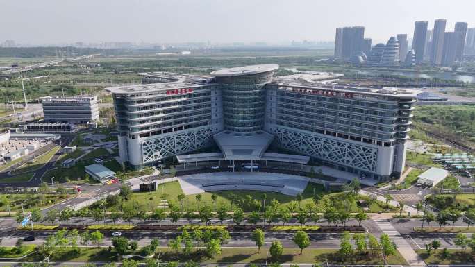 城市医院建筑群航拍