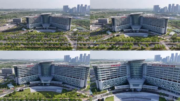 城市医院建筑群航拍