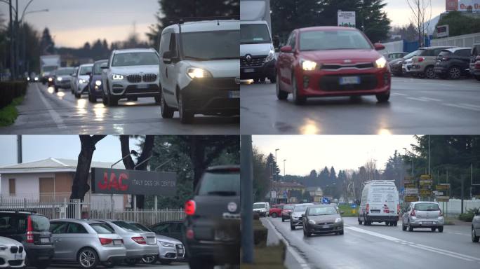 城市道路车流穿梭