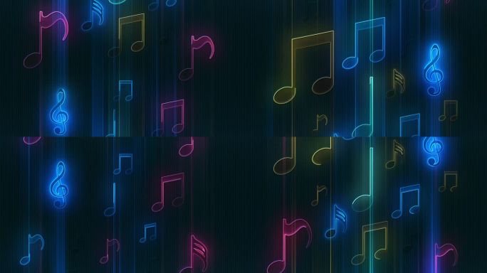 4K-音乐流动与音符