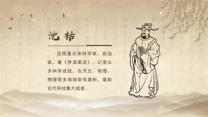 古风人物介绍-沈括