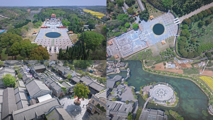 湖北钟祥 莫愁村 明显陵航拍