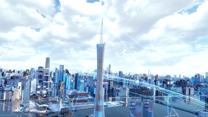 科技广州城市城市光线智能科技