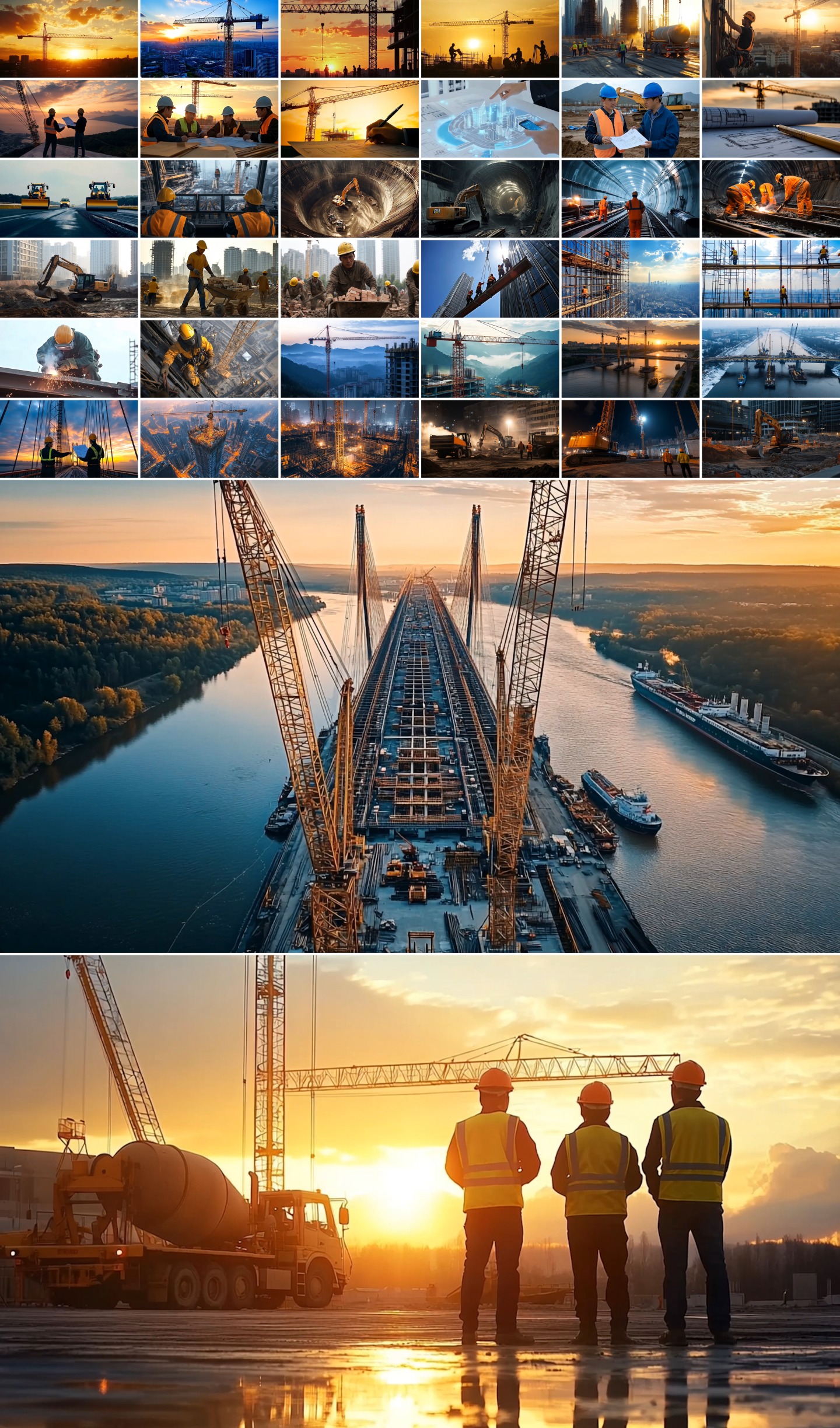 工地建筑城市建设工地延时建筑工人施工合集
