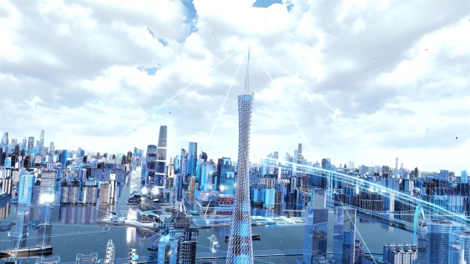 广州科技城市光线穿梭