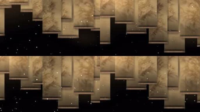 6K 古风 宋代美学 水墨卷轴星光闪烁