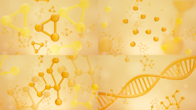 金色DNA细胞结构AE模版