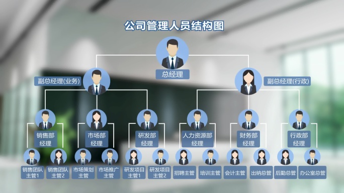 企业管理结构AE模板