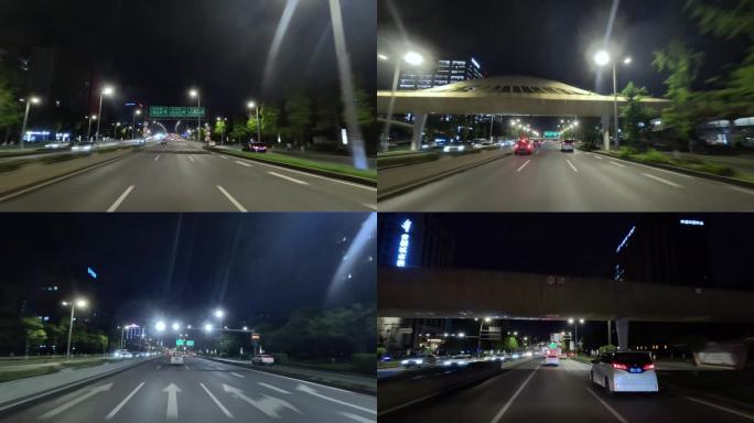 夜晚开车成都蜀西路