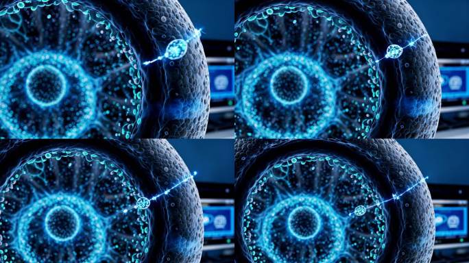 卵子受精过程显微展示 细胞融合的生命奇迹