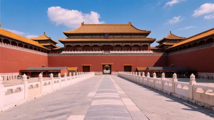 北京故宫延时故宫日出中华文明紫禁城历史