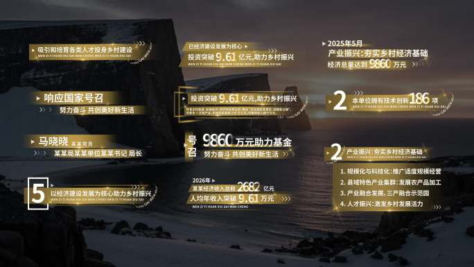 金色银行财富简洁字幕条