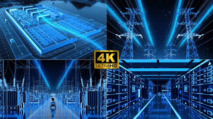 科技感智慧电网科技电流