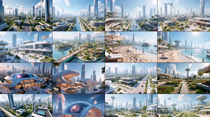 未来城市生态景观科幻城市