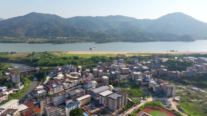 航拍新农村乡镇村庄农村环境