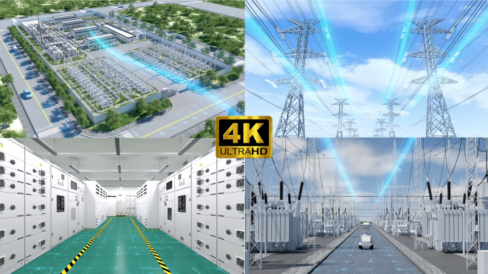 电力电网科技智慧电塔能源变电站