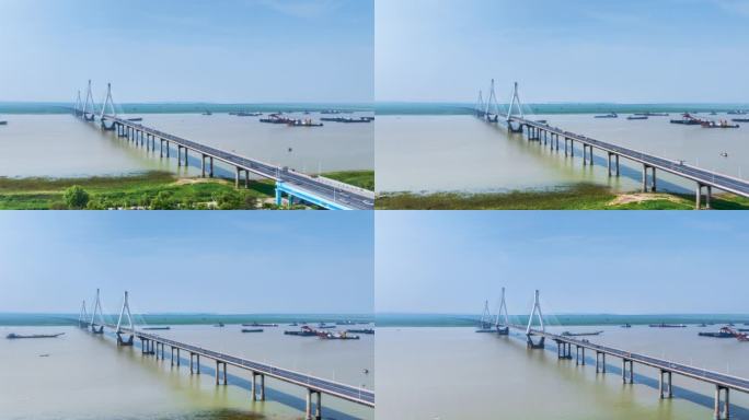 洞庭湖大桥航拍延时