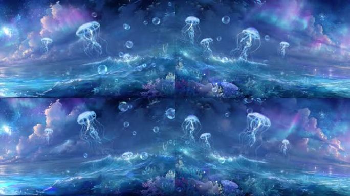 【8k】梦幻水母海洋世界