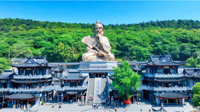 镇江句容茅山景区道教文化老子航拍合集