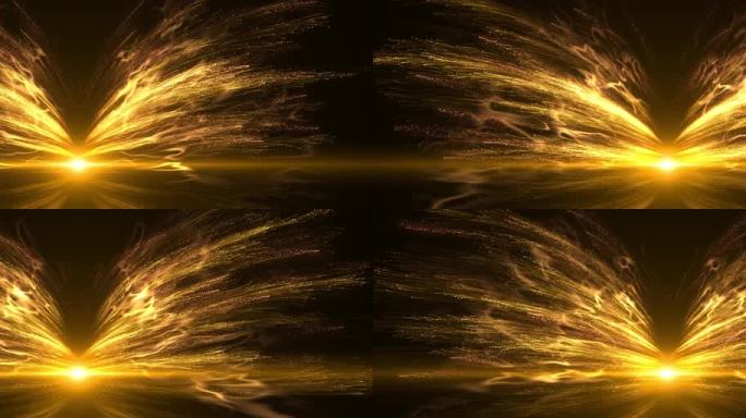 大气辉煌流体星空金色光效粒子绽放颁奖开场