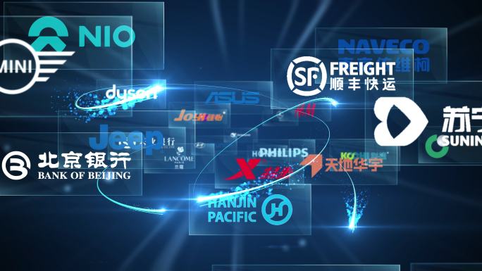 企业LOGO合作伙伴汇聚片头