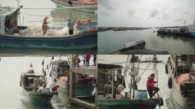 AB0670渔港船只渔民生活状态