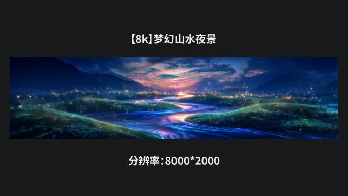 【8k】梦幻山水夜景
