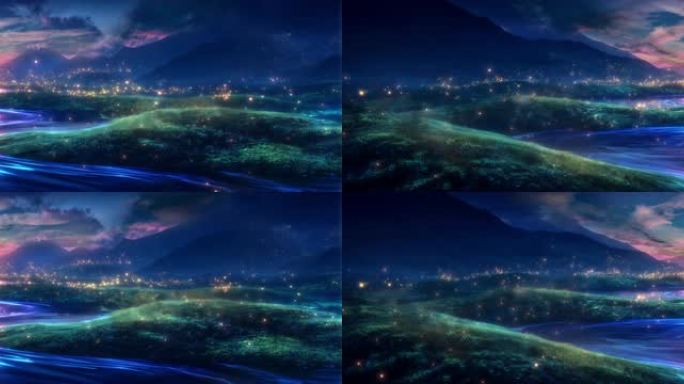 【8k】梦幻山水夜景
