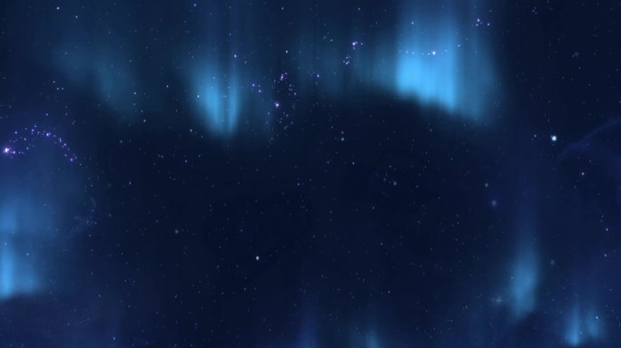 蓝色梦幻星空极光背景
