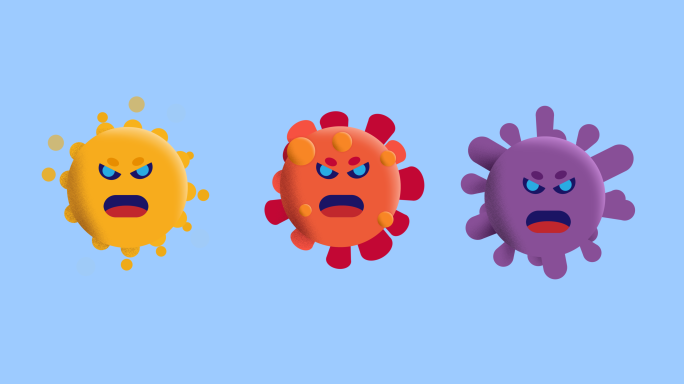 卡通病毒角色动画