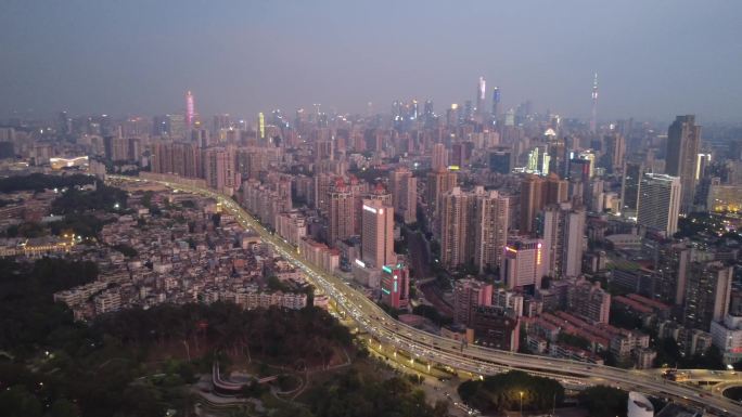 广州城市景观航拍