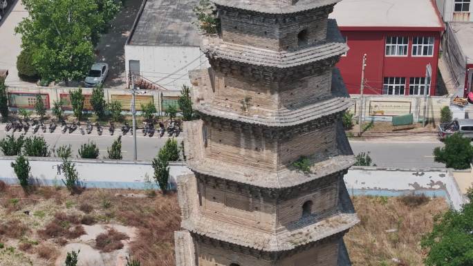 河南省新乡市延津县广唐寺塔航拍