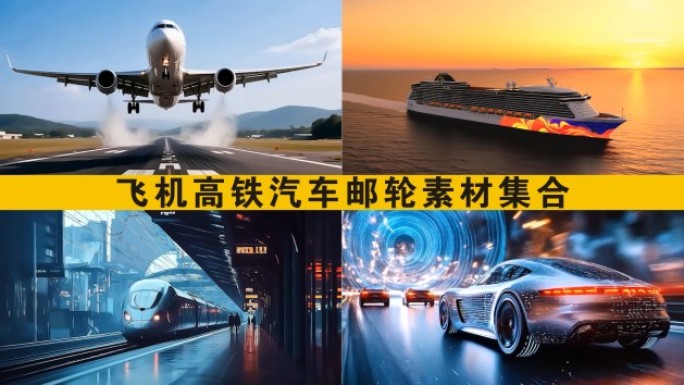 汽车飞机高铁邮轮交通素材集合