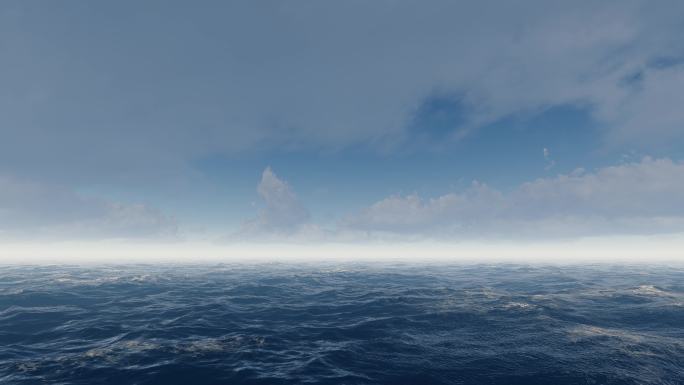 海面波光粼粼的平静景象