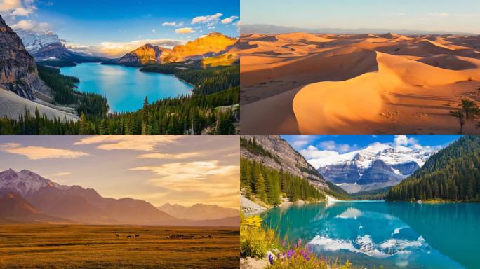 沙漠与湖泊的交织