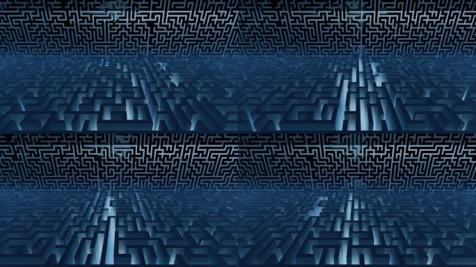 蓝色迷宫无限延伸