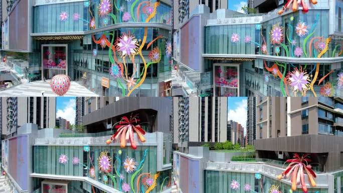 城市商业街区节日氛围