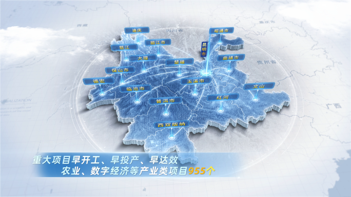 简洁大气云南区位辐射