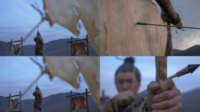 古人射箭古代弓箭手射箭场景古代射箭训练