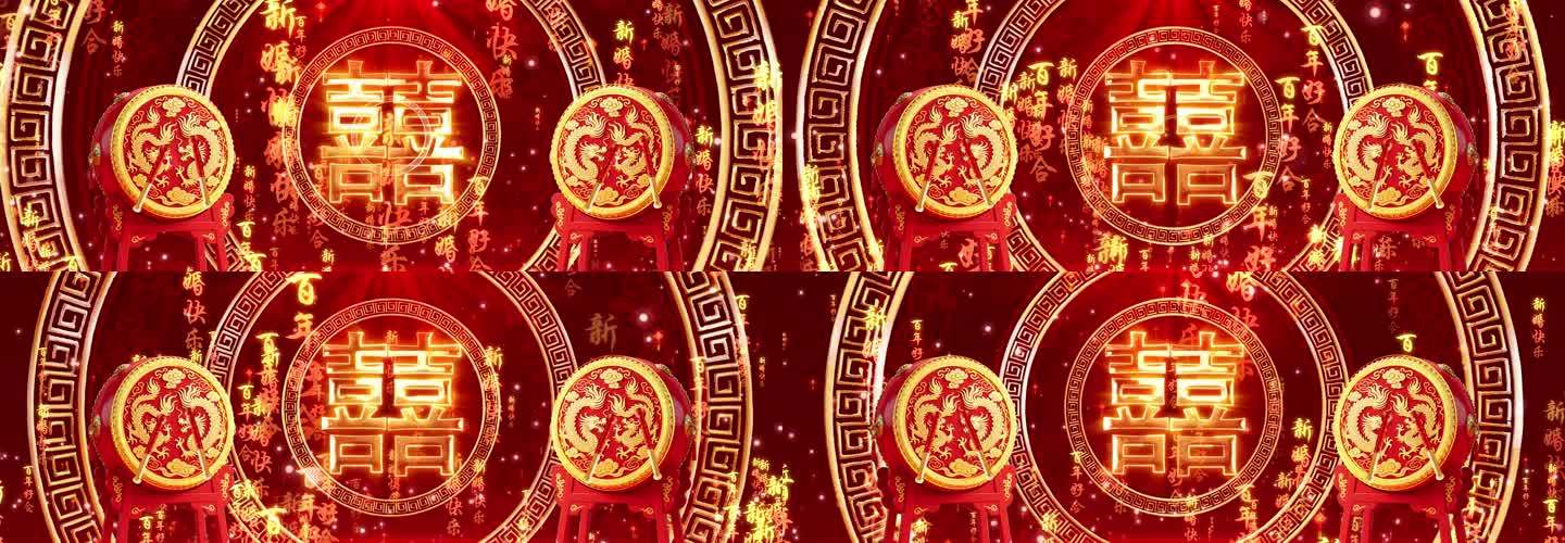 中国风结婚庆典背景