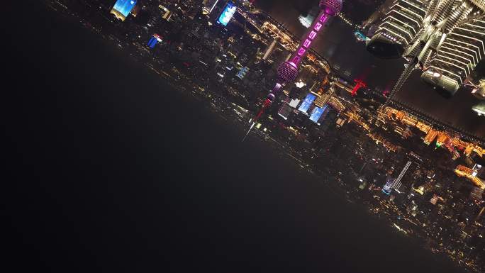 城市夜景航拍