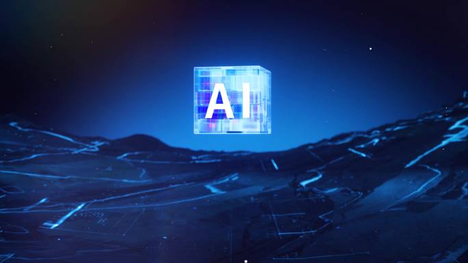 C4D-科技方块光线穿梭片头LOGO开场