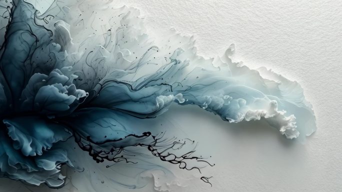 水墨意境抽象纹理禅境墨韵禅意水墨树