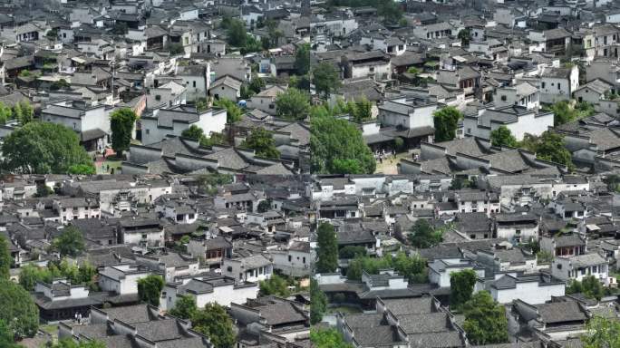 安徽宏村徽派建筑白墙灰瓦乡村振兴美丽乡村