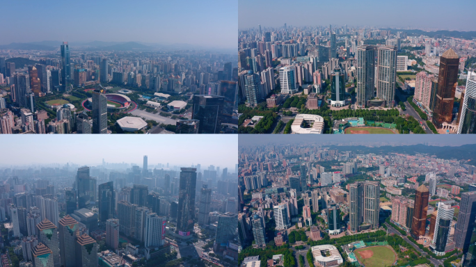 广州航拍城市景观高楼大厦都市风光地标建筑