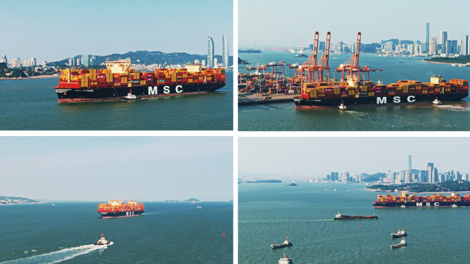 MSC地中海集装箱货轮远洋运输合集