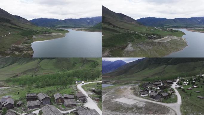 航拍冕宁冶勒湖风景